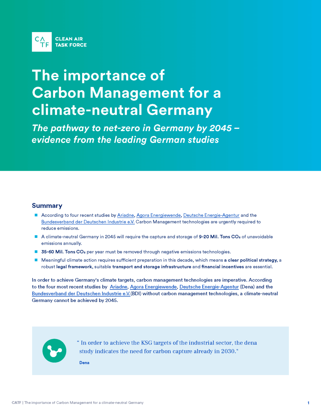 Gestione del carbonio in Germania