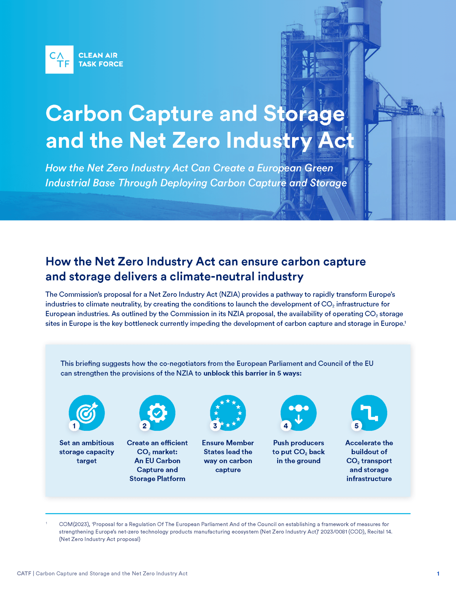 Carbon Capture and Storage and the Net Zero Industry Act – Clean Air ...