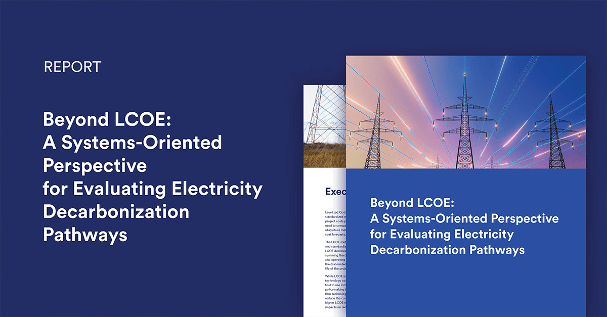 Beyond LCOE: A Systems-Oriented Perspective for Evaluating