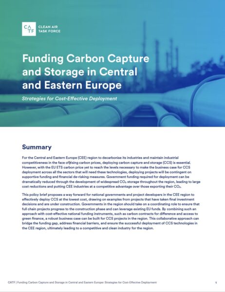 Funding Carbon Capture and Storage in Central and Eastern Europe ...